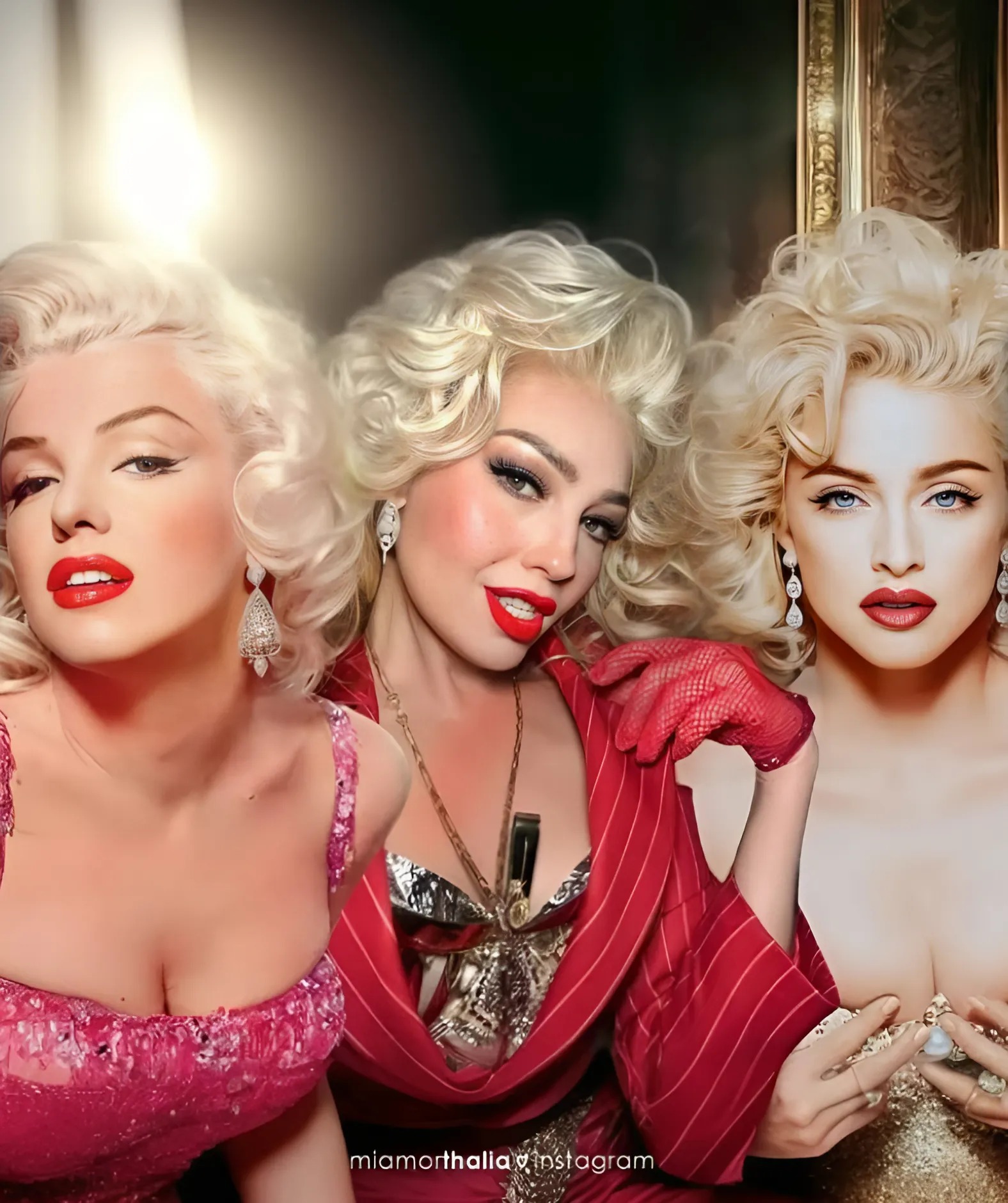 La transformación de Thalía: De lejos parece Madonna, de cerca luce como Marilyn Monroe